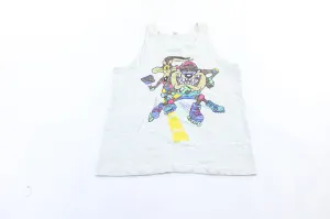 1994 Warner Bros Taz & Wile E. Coyote Roller Skating Graphic Tank Top