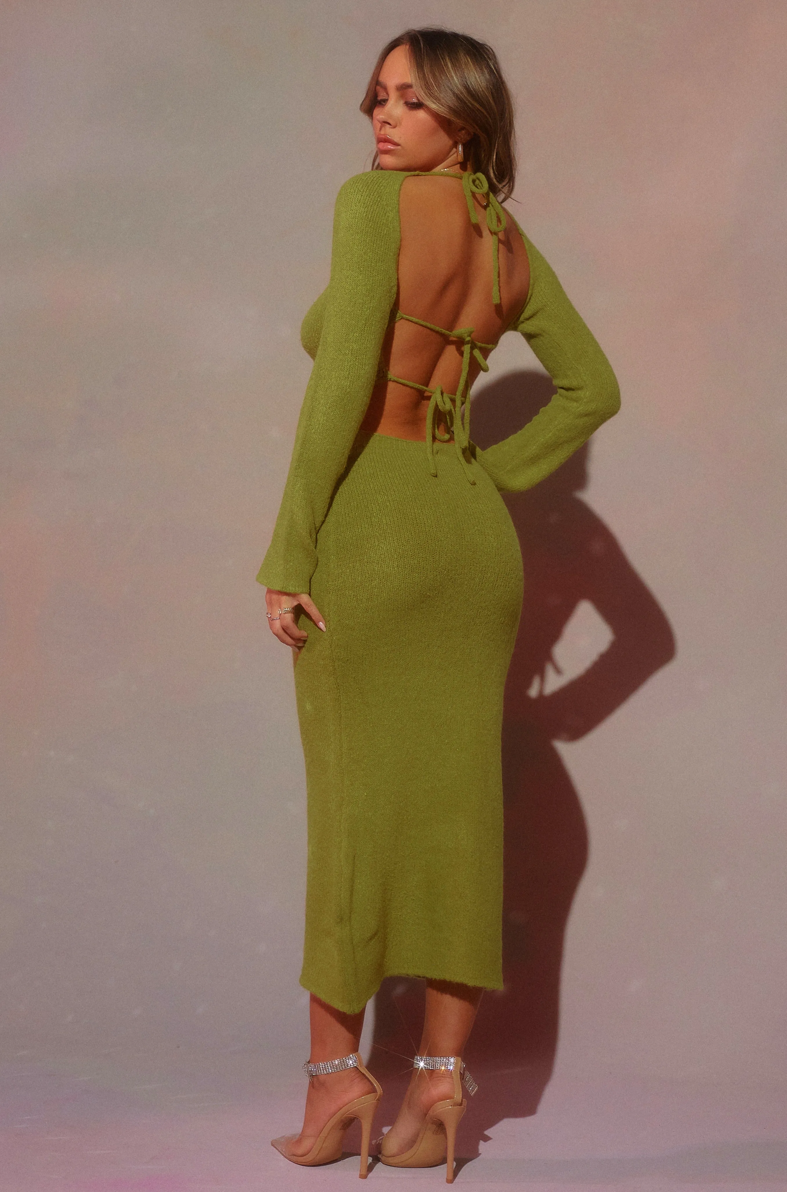Andrea Long Sleeve Maxi Dress - Green