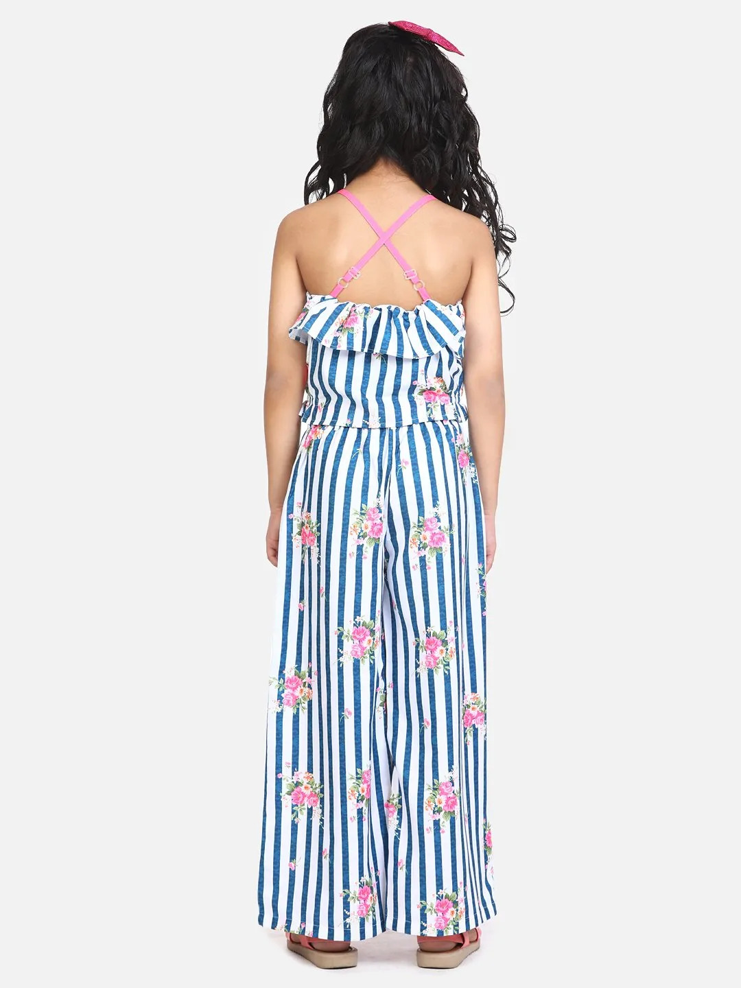 Blue Stripe Funky Clothing Set