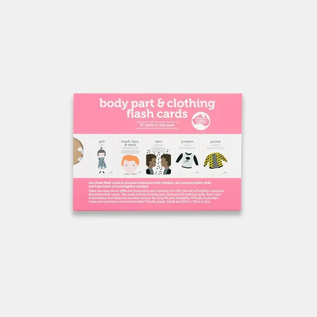 Body Parts and Clothing Flash Cards