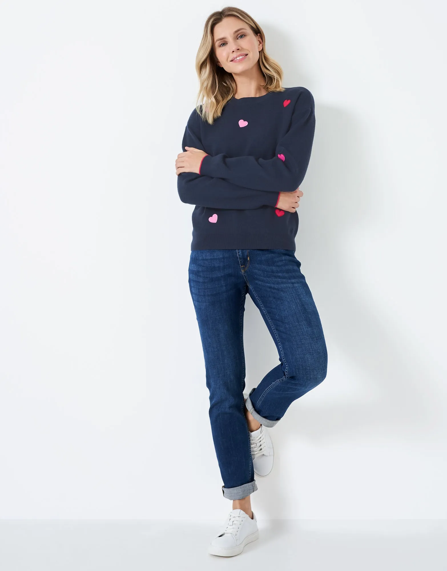 Crew Clothing Kiefer Heart Jumper