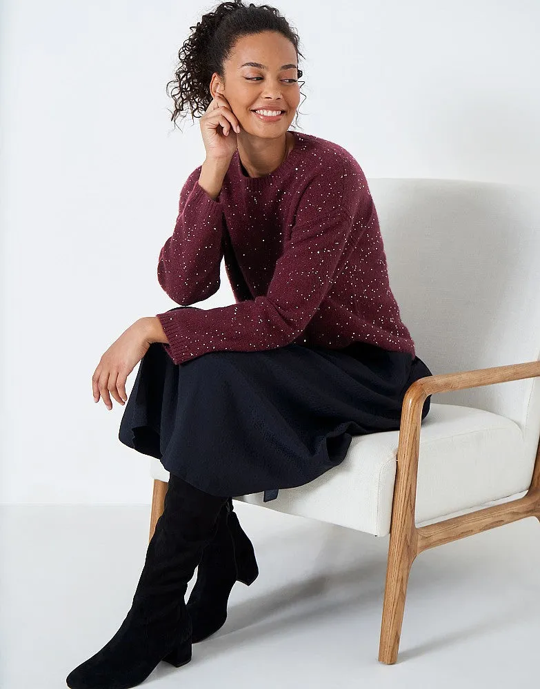 Crew Clothing Sequin Crew Neck Jumper