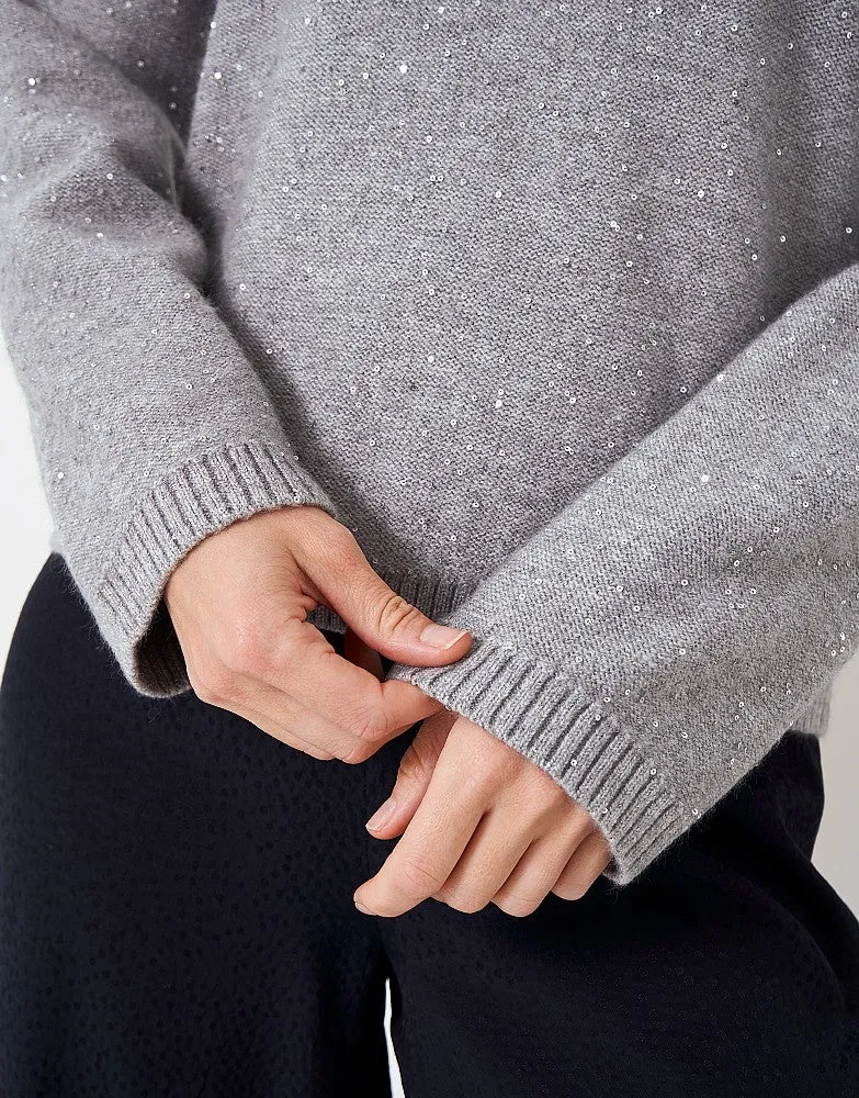 Crew Clothing Sequin Crew Neck Jumper