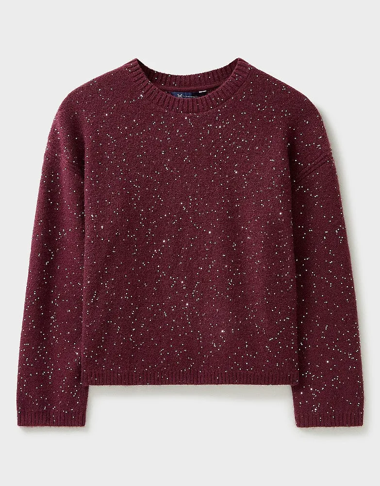 Crew Clothing Sequin Crew Neck Jumper
