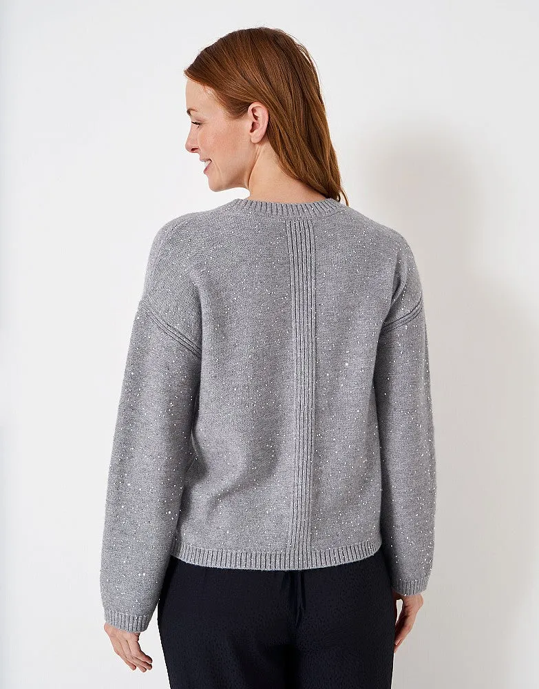 Crew Clothing Sequin Crew Neck Jumper
