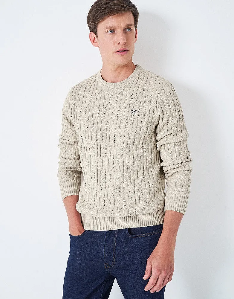Crew Clothing Wide Cable Cotton Jumper
