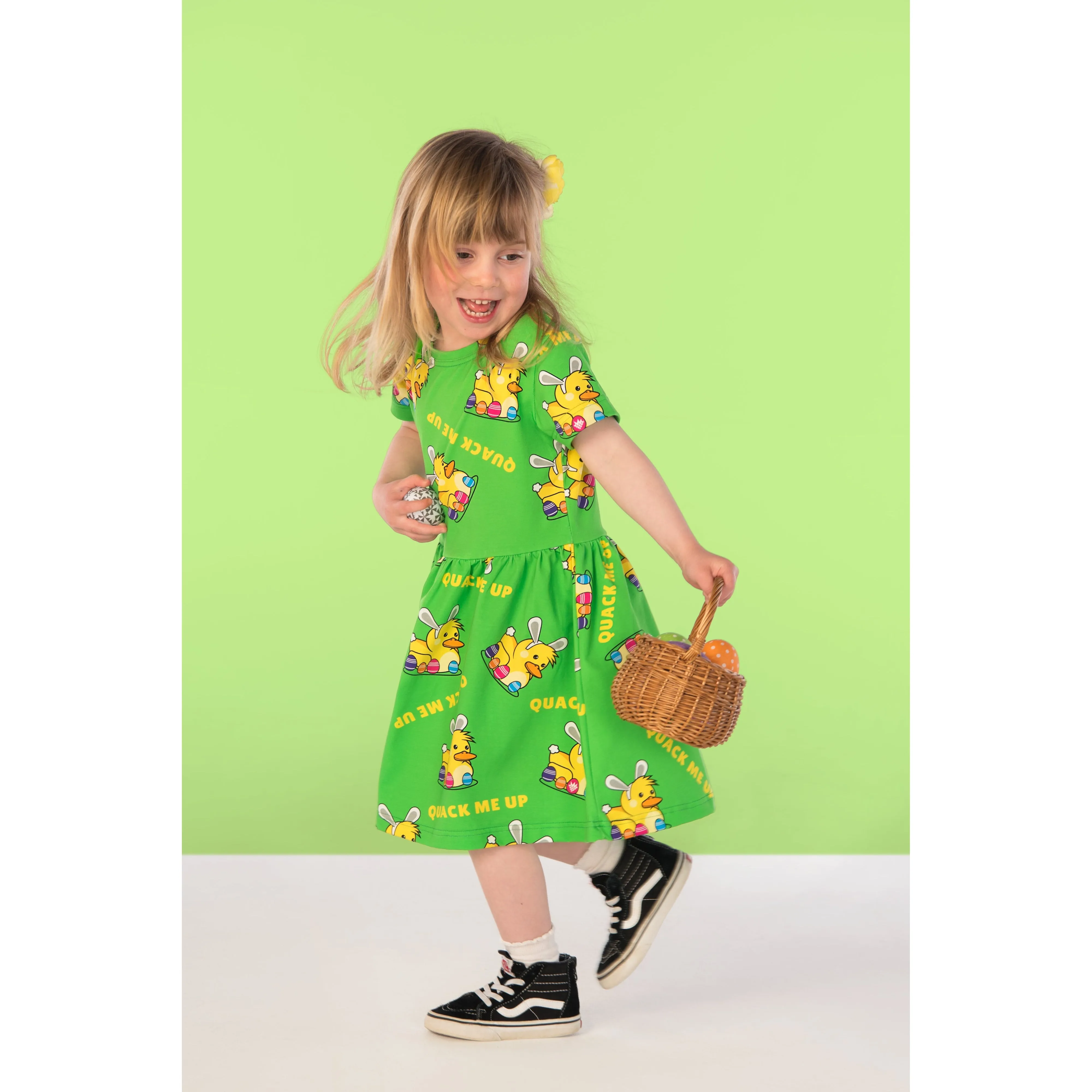 Quack Me Up Short Sleeve Dress - 2 Left Size 2-3 & 7-9 years