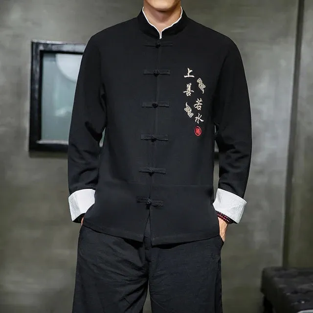 Traditional Chinese Clothing Cotton Embroidery Shirt